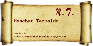 Maschat Teobalda névjegykártya